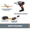 image:imageWorx WX291L9 20V Power Share Cordless Impact Driver Tool OnlyCordless Impact Driver