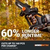 image:imageWorx Nitro 20V 5 Cordless Brushless Chainsaw 20 Ah Battery and Charger Included WG3255 Brushless Purning Saw 20 Ah Battery