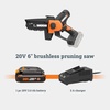 image:imageWorx Nitro 20V 5 Cordless Brushless Chainsaw 20 Ah Battery and Charger Included WG3256 Brushless Purning Saw 20 Ah Battery