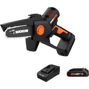 image:imageWorx Nitro 20V 5 Cordless Brushless Chainsaw 20 Ah Battery and Charger Included WG3255 Brushless Purning Saw 20 Ah Battery